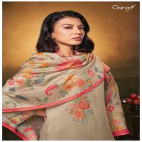 Ganga Aarvi S2557 Wholesale Premium Cotton Silk With Jacquard Salwar Suits