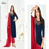 Vishnu Ibaadat Wholesale Vichitra Silk With Work Dress Material