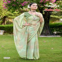 Saumya Natasha Wholesale Kreva Satin Patta Ethnic Indian Sarees