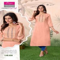 Diya Trends Casual Diary D.no 1001 To 1012 Wholesale Straight Long Kurtis Combo