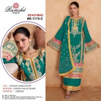 Ramsha R-1174 Wholesale Chinon Embroidery Readymade Pakistani Suits