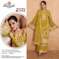 Ramsha R-1174 Wholesale Chinon Embroidery Readymade Pakistani Suits