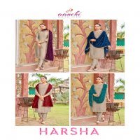 Aanchi Harsha Wholesale Vichitra  Fabrics Top With Pant And Dupatta