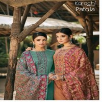 Karachi Prints Patola Wholesale Pure Jaam Self With Elegant Work Dress Material