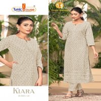 TUNIC HOUSE KIARA VOL 2 CHIKANKARI FANCY KURTI SIZE SET COMBO