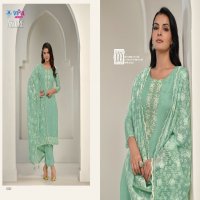 AZZURE BY VIPUL ORGANZA WITH EMBROIDERY WORK PARTY WEAR DRESS MATERIAL