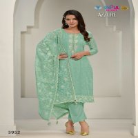 AZZURE BY VIPUL ORGANZA WITH EMBROIDERY WORK PARTY WEAR DRESS MATERIAL