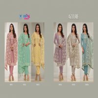 AZZURE BY VIPUL ORGANZA WITH EMBROIDERY WORK PARTY WEAR DRESS MATERIAL