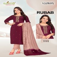 RUBAB BY HARIYAALI VETICAN SILK BEAUTIFUL LOOK READYMADE COMBO SET SALWAR SUIT