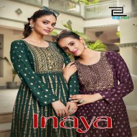 INAYA BY BLUE HILLS READYMADE NECK EMBROIDERY BIG SIZE ANARKALI GOWN CATALOG