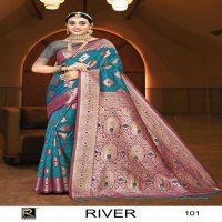 RONISHA RIVER BY RANJNA SAREE BANARASI SILK PREMIUM FABRICS SUPER HIT COLLECTION SAREES