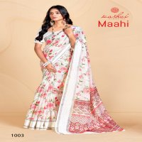 Kashvi Maahi Wholesale Linen Weaving Sequence Work Sarees