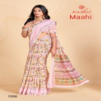 Kashvi Maahi Wholesale Linen Weaving Sequence Work Sarees