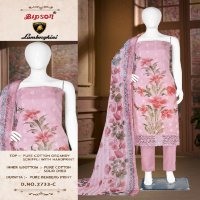 Bipson Lamborghini 2733 Wholesale Pure Cotton With Ethnic Handprint Dress Material