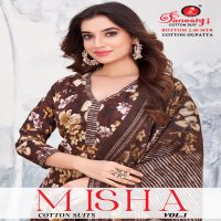 Ganeshji Misha Vol-1 Wholesale Heavy Indo Cotton Printed Dress Material