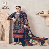 ALOK SUIT QUDRAT VOL 7 DIGITAL PAKISTANI PRINT FANCY EMBROIDERY 3PCS SUIT SUPPLIER