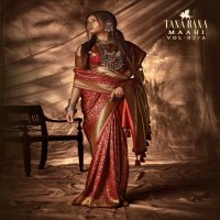 TANA BANA PRESENTS MAAHI VOL 2 SAROSKI WORK DESIGNER SAREE WITH BLOUSE