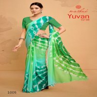 KASHVI CREATION YUVAN VOL 8 GEORGETTE PRINT BEAUTIFUL SAREE WHOLESALE