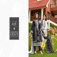 Levisha Naira Nx Vol-8 Wholesale Cembric Cotton With Fancy Embroidery Dress Material