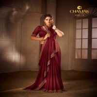 CHAMAK VOL 2767 BY CHARKHA SATIN ZARKAN WORK FASHIONABLE DESIGNER SAREE EXPORTS