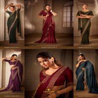 CHAMAK VOL 2767 BY CHARKHA SATIN ZARKAN WORK FASHIONABLE DESIGNER SAREE EXPORTS