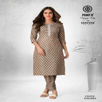 Deeptex Exotic Vol-6 Wholesale Pure Cotton Long Kurti With Pants