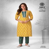 Deeptex Exotic Vol-6 Wholesale Pure Cotton Long Kurti With Pants