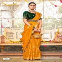 5D DESIGNER LAUNCH DIVYA VOL 1 VISCOSE FOIL PRINTED SAREE WITH BLOUSE