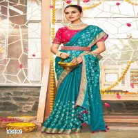 5D DESIGNER LAUNCH DIVYA VOL 1 VISCOSE FOIL PRINTED SAREE WITH BLOUSE