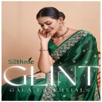 Sethnic Glint Gala Wholesale Blooming Berry Function Wear Sarees