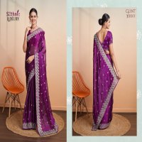 Sethnic Glint Gala Wholesale Blooming Berry Function Wear Sarees