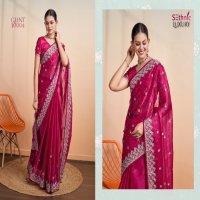 Sethnic Glint Gala Wholesale Blooming Berry Function Wear Sarees