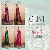 Sethnic Glint Gala Wholesale Blooming Berry Function Wear Sarees