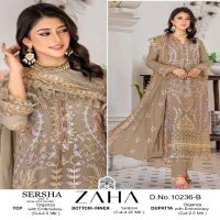 ZAHA SERSHA VOL 5 ORGANZA EMBROIDERED MODAL PAKISTANI SALWAR KAMEEZ