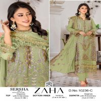 ZAHA SERSHA VOL 5 ORGANZA EMBROIDERED MODAL PAKISTANI SALWAR KAMEEZ