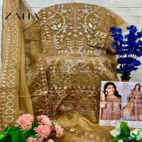 ZAHA SERSHA VOL 5 ORGANZA EMBROIDERED MODAL PAKISTANI SALWAR KAMEEZ