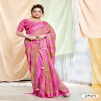 IKSHITA VOL 8 BY VALLABHI PRINTS LAUNCHING SOLID DESIGN STYLISH GEORGETTE SAREE