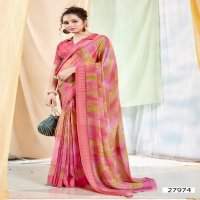 IKSHITA VOL 8 BY VALLABHI PRINTS LAUNCHING SOLID DESIGN STYLISH GEORGETTE SAREE