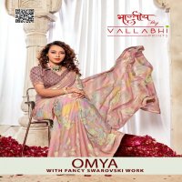 Vallabhi Omya Wholesale With Fancy Swarovski Work Sarees