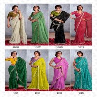 Stavan Chunari Wholesale Chiffon With Cutwork Party Wear Indian Sarees