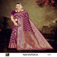 RONISHA NIHARIKA BY RANJNA SAREE BANARASI SILK PREMIUM FABRICS SUPER HIT COLLECTION SAREES