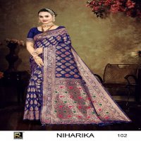 RONISHA NIHARIKA BY RANJNA SAREE BANARASI SILK PREMIUM FABRICS SUPER HIT COLLECTION SAREES