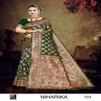 RONISHA NIHARIKA BY RANJNA SAREE BANARASI SILK PREMIUM FABRICS SUPER HIT COLLECTION SAREES