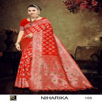 RONISHA NIHARIKA BY RANJNA SAREE BANARASI SILK PREMIUM FABRICS SUPER HIT COLLECTION SAREES