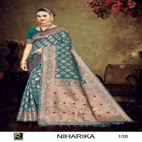 RONISHA NIHARIKA BY RANJNA SAREE BANARASI SILK PREMIUM FABRICS SUPER HIT COLLECTION SAREES