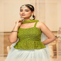 Banwery Indian Women Pure Georgette With Embroidery Stitched Lehengas Choli