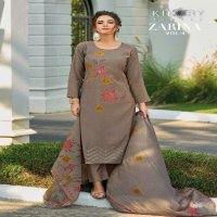 Kilory Zarina Vol-4 Wholesale Pure Viscose Muslin With Embroidery Work Suits