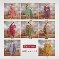 Taniksh Shivangi Wholesale Muslin Chifli Work Kurtis With Pant And Dupatta