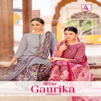 Alok Gaurika Vol-6 Wholesale Pure Zam Designer With Fancy Embroidery Dress Material