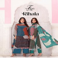 RIHALA BY T AND M THREAD WORK ORGANZA DIGITAL PRINTED 3PCS LADIES SUIT